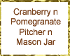 Cranberry Pitcher n Jar
