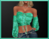 green silk top