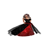 Black and red Gown