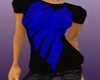 T-Top Black Blue Heart