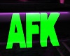 Neon Green AFK Sign