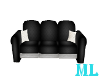 ML Metal Blk&Wh Couch