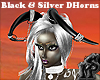 Black&Silver Demon Horns