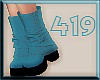 419 Ripped Teal Bootz
