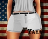 White belt shorts