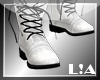 L!A white boots