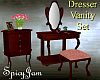 Antq Dresser/Vanity Pink