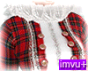 Plaid Xmas fur jacket
