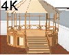 4K Cream and Wood Gazebo