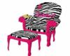 Hot Pink Zebra readchair