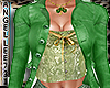 GREEN LEATHER 2PC JACKET