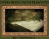OPEN BOOK WITH FLOWERS