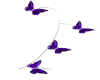 Purple Butterfly Earings