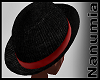 elegant hat black&red
