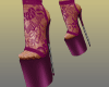 (7K)Fuchsia Lace Pumps