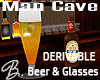 *B* Man Cave Beer-Glass