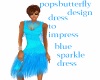 blue sparkle dress