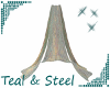 Teal & Steel Sheer Drape