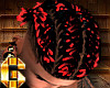 G00 Red Blk Flame Dreads