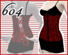 Red Corset & Black Dress