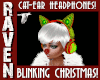 CHRISTMAS CAT HEADPHONES