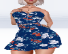 Navy floral two piece