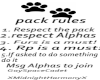 Pack rules