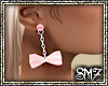 SMZ Pink Bow Earrings Si