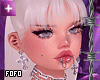 lila white + bangs