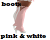 sexy pink and white boot