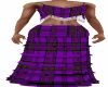 Purple Tartan Boho Dress