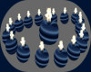 Blue Swirl Candle Set