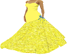 bridesmaid gown yellow n