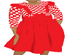 girls overall dress red