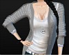 Grey Knit and White Tank