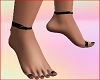 Goth Feet Red Blk Nails