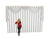 White animated curtains