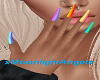 Neon Rainbow Nails