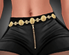 Blk/Gold Leather Shorts