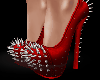 Spikes Red Glitter Pumps
