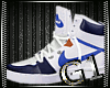 G1white and blue nikes