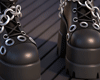 skeleton black boots