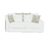 White & Silver Sm Sofa