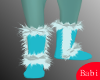 Snowman Blue Fur Boots