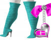 Gig-Teal Thigh High Boot