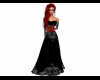 black red vampire dress