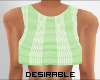 D| Green Cropped Top