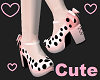 Kids heels Pink dotted