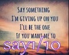 say something 1