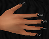 Black Glitter Nails Hand